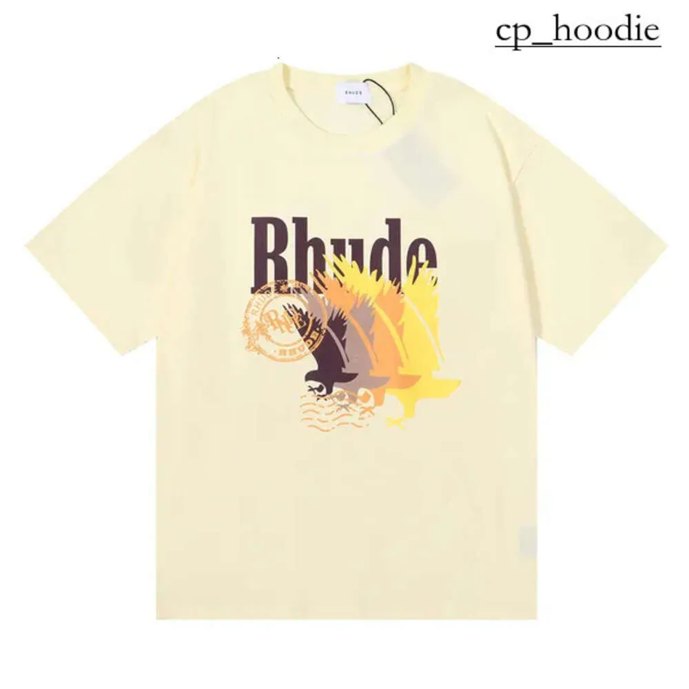 Rhude New 2024 Designer Mens T Shirt Fashion Graphic Printed Womens Mens Clothing Rhude Shirt Short Sleeve Letter Graffiti Loose Rhude Shirt High Quality Tee 6168