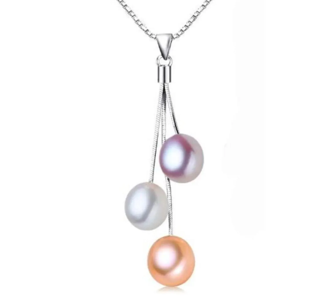 Fashion Pearl Halskette Perlenschmuck 89mm Multicolour Natural Pearl Anhänger 925 Silberschmuck für Frauen Geschenk54909287963357