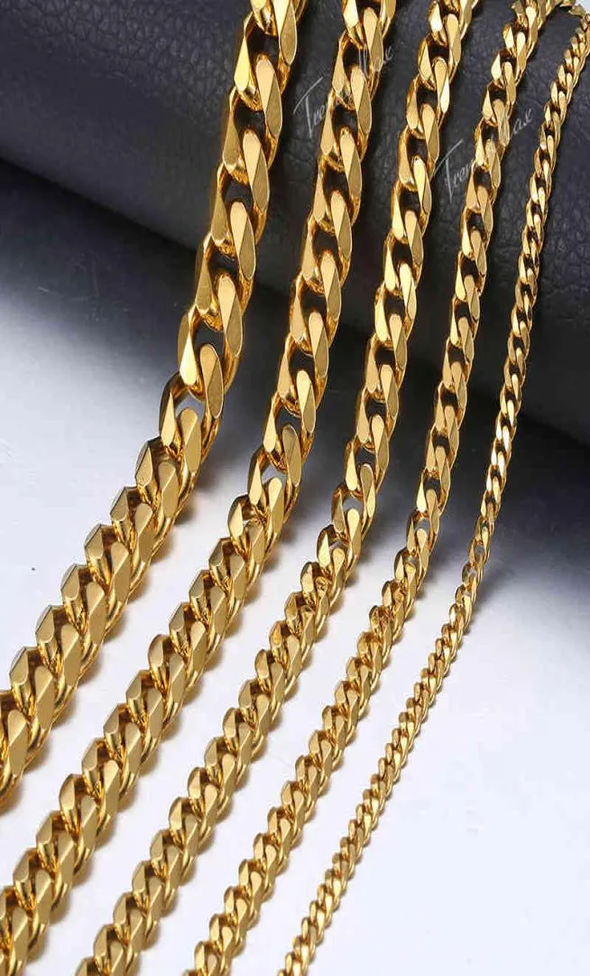 Collane da uomo in acciaio inossidabile in acciaio inossidabile collana a catena a collegamento cubano per uomini regali di gioielli 311mm HKNM1561514088