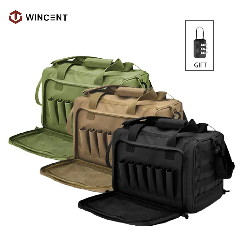 Packs Aufnahme Range Bag Molle System Outdoor Jagdzubehör Nylon Taktische Waffe Hülle Pack Pistolen Werkzeuge Umhängetasche Scharfschütze Schwarz schwarz