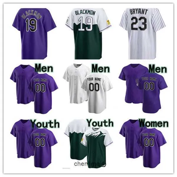 Ryan McMahon Elias Diaz Charlie Blackmon Brendan Rodgers Nolan Jones Ezequiel Tovar Brenton Doyle Elehuris Montero Kris Bryant Jake Cave Baseball Jersey Vrouwen