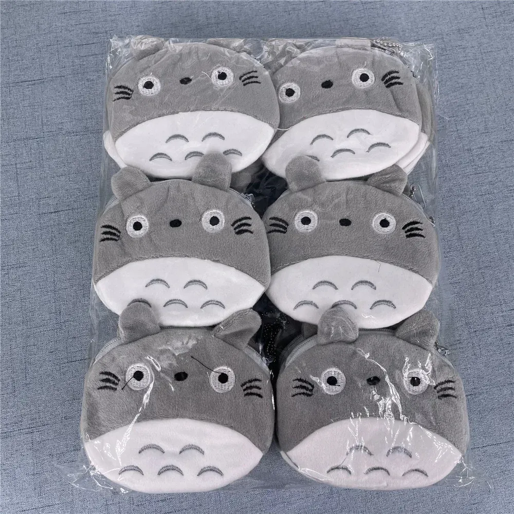 Torebki hurtowe 12pcs/działka 10 cm i 20 cm pluszowa torba do torebki na monety, portfel z monety kieszonkowej, monety monety