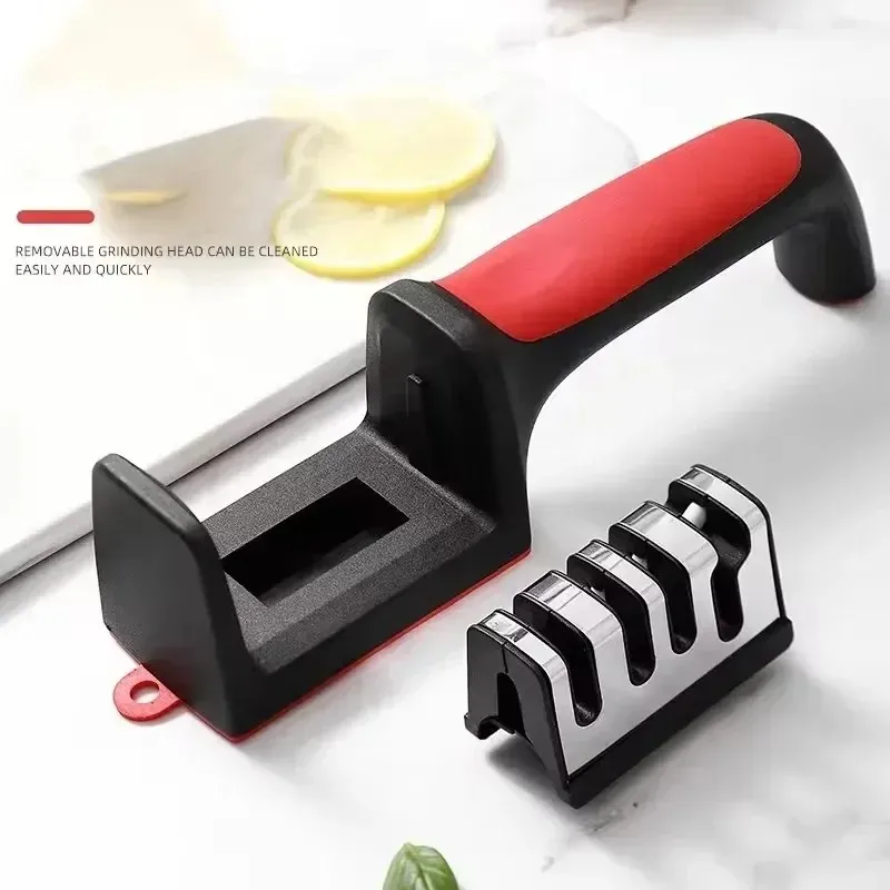 3-Segment Type Knife Sharpener Household Quick Sharpener Whetstone Stick Sharpening Manual Kitchen Knife Gadget