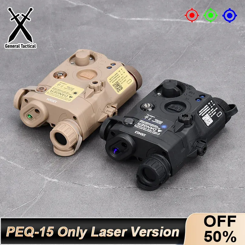 スコープTACITAL AIRSOFT PEQ15 RED DOT GREEN BLUE INDICATOR SIGHT SURYFIR M300 M600懐中電灯スイッチハンティングレーザー付き白色光なし