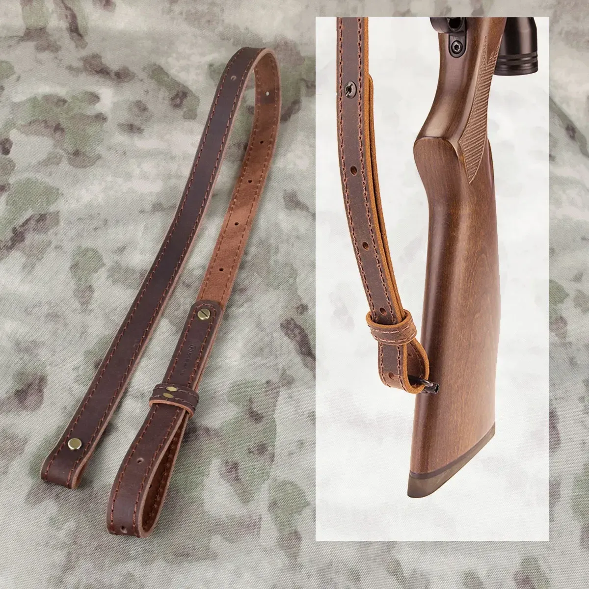 Akcesoria łowieckie karabin strzelbowy Pasek na ramię oryginalna skórzana skóra Regulowane wiązania strzelanie z pistoletem akcesoria