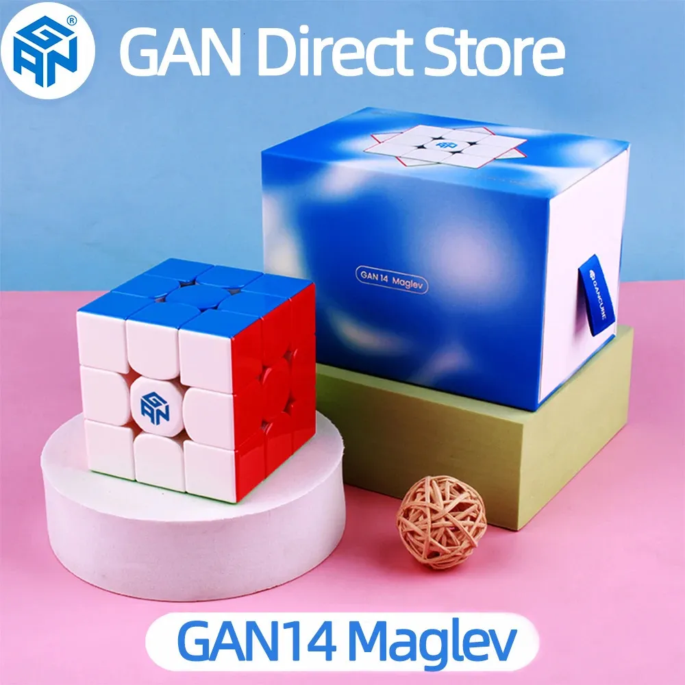 GAN 14 MAGLEV UV -klistermärkefri magnetisk hastighet Professionell Gan 14 Magic Puzzle Toys Gan14 Maglev UV Cubo Magico 240418