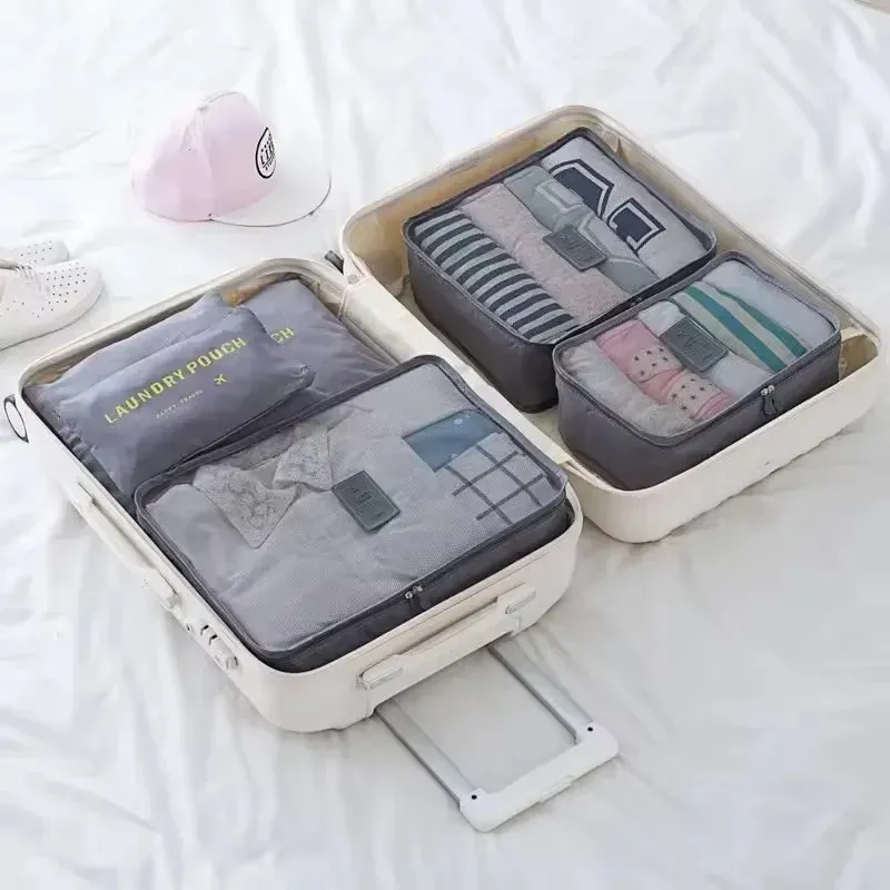 Set Travel Organizer Storage Bags Suitcase Packing Set Storage Cases Portable Luggage Organizer Clothes Shoe Tidy Pouch