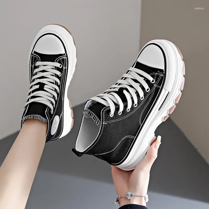 Casual Shoes High-Top Canvas for Women Sneakers Spring Platform Women's Selling Non-Slip Breattable Vulcanized