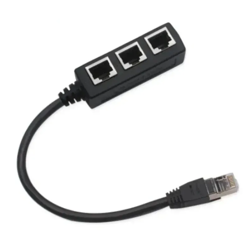 new 2024 RJ45 Ethernet Splitter Cable 1 Male to 3 Female Ethernet Splitter for Cat5 Cat6Ethernet Socket Connector Adapter for RJ45 Ethernet