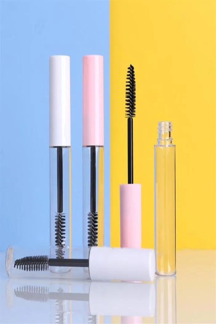 5 pièces 10 ml de tube de mascara vide en baguettes de répire à coies à coiffes d'échantillon de bouteille avec inserts en caoutchouc bouteilles rechargeables319w1124492