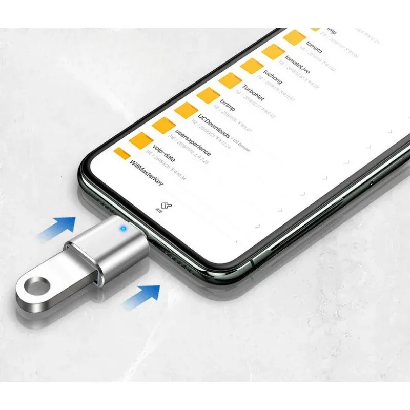 2024 USB 3.0 till typ C-adapter LED OTG till USB C USB-A till Micro USB Type-C Female Connector för Huawei Samsung Xiaomi Poco Adaptersfor Samsung Type-C-kontakt