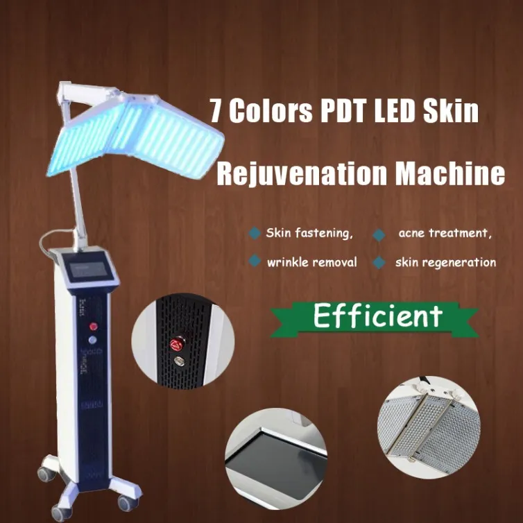 La peau LED REJUNNUNATION 7 COULEURS LED Machine de beauté EMS 7 couleurs Light Photon LED Masque facial PDT Thérapie de rajeunissement de la peau