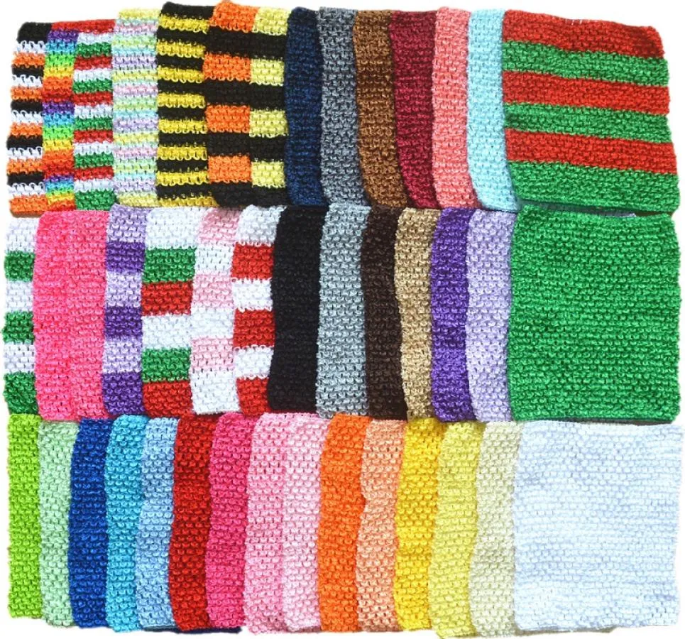 43 couleurs 9 pouces bébé fille enveloppe de poitrine élastique infantile au crochet Crochet Baby Baby Rayon Tutu Tube Tops Girl Hairband 23 CMX20CM M264985799