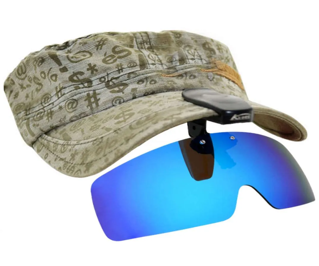 Gepolariseerde visglazen hoed Visors Sport Clips Cap Clip op zonnebril voor vissen fietsen Wandelgolf brillen UV4004501648