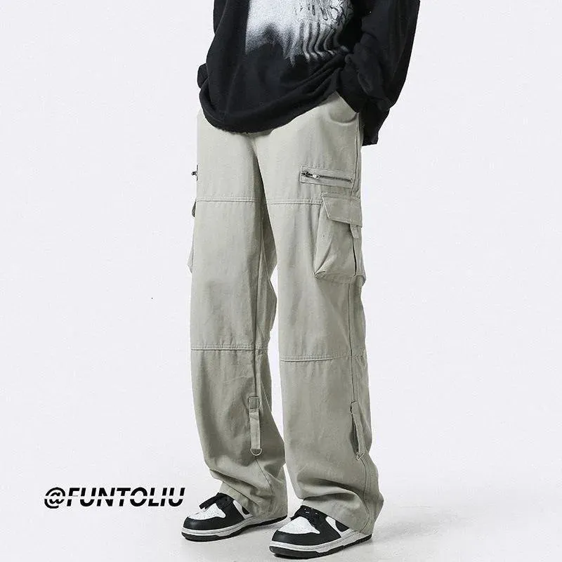 【AAKE】PASS WIDE CARGO PT DHgate.com:Mens Japanese Cargo Pants: Oversized, Zippered