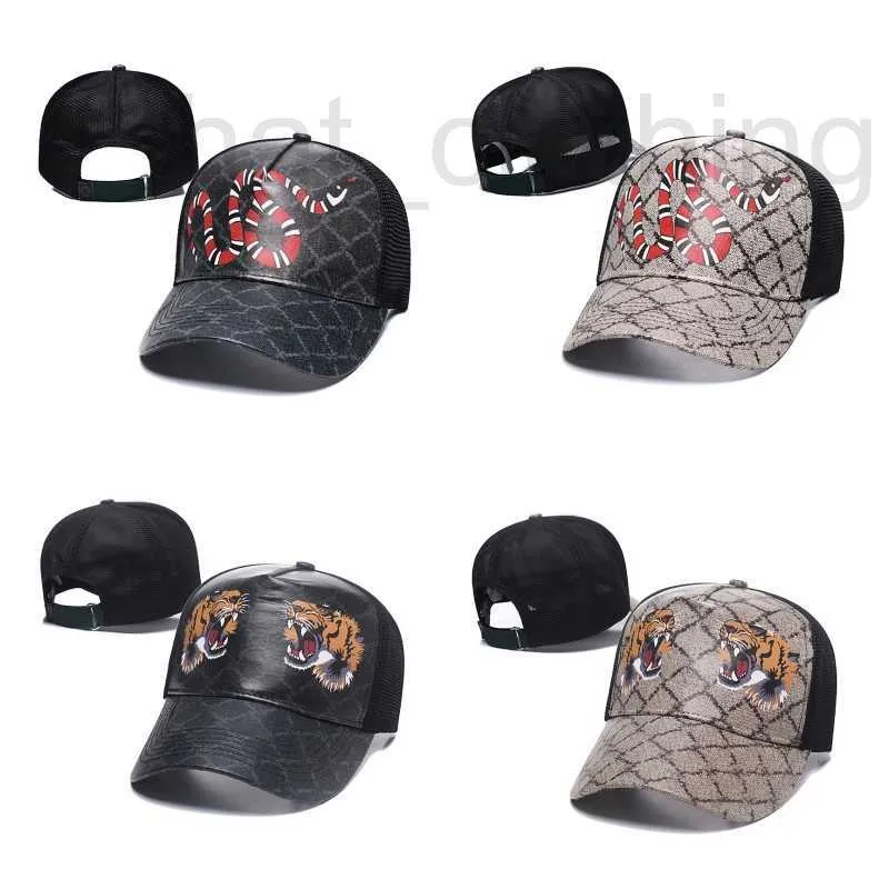 Ball Caps Designer Fashion Baseball Hat homens e mulheres Marca Tiger Bee Snake Borderyy Bone lazer masculino Sun Sports Mesh Truck KX8C