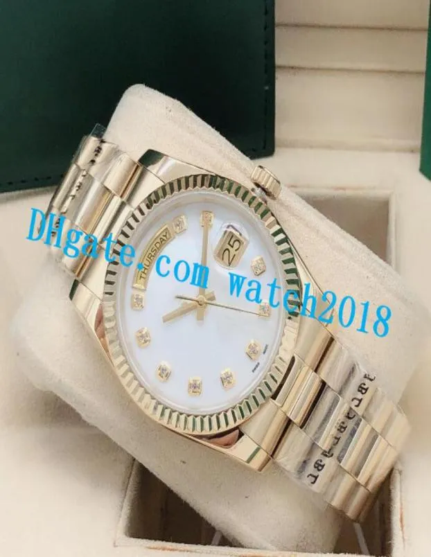 7 Style Watch Recently Listed 36mm 18kt Gold Silver Diamond Dial Fluted Bezel 118238 Automatic Movement Sapphire Luminous Men0394942936