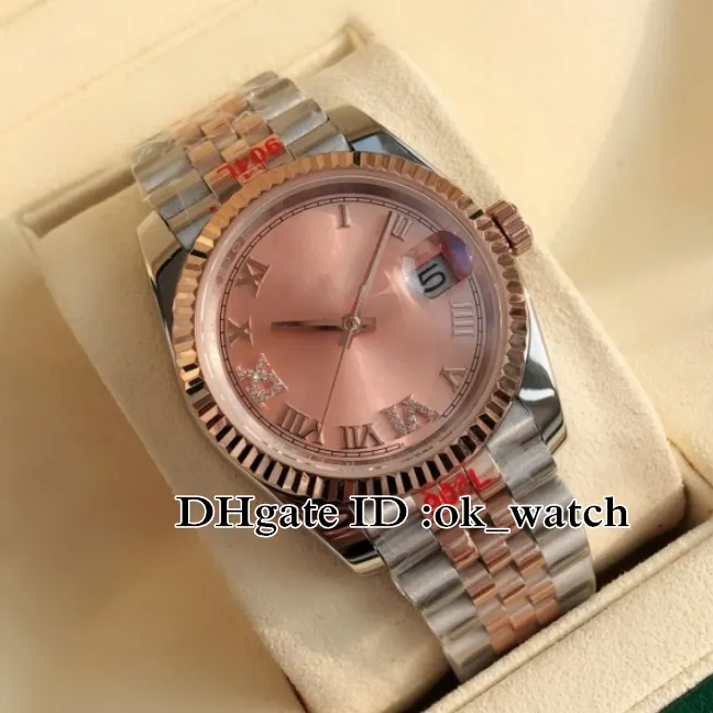 GDF 36 mm Miyota Automatic Womens Watch 126231 Rose Gold Case Bracelet en acier inoxydable