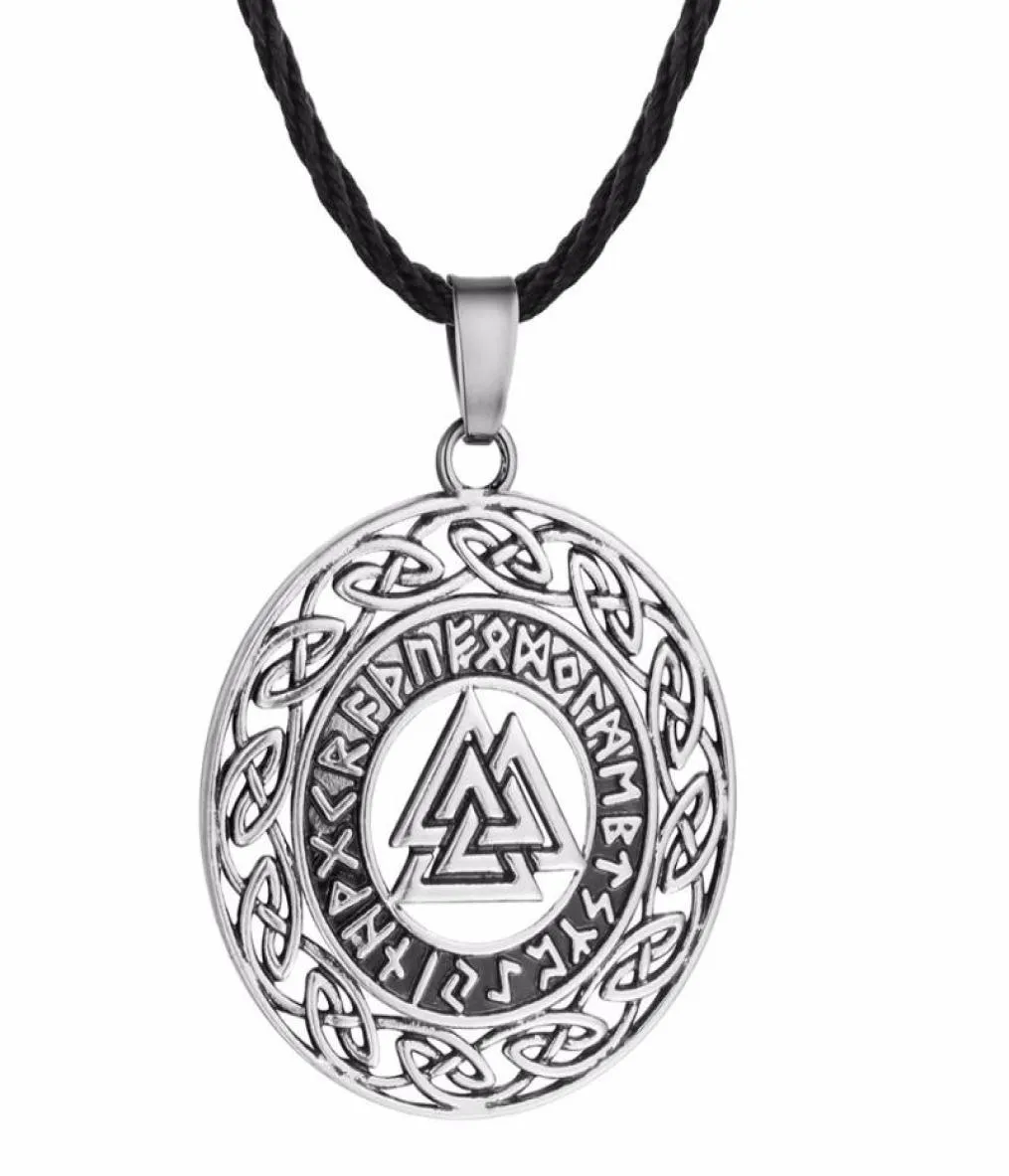 Colares pendentes nostalgia Viking Valknut runas nórdicas escandinavas amulet wicca pagã masculina jóias de moda feminina1057826