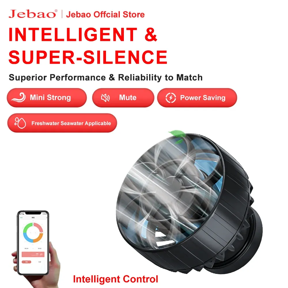 Akcesoria Jebao Jecod 2024 Pompa falowa Elw pompa wodna Akwarium Filtr Filtrowy Tank Ultra cichy operacja Wi -Fi Wireless Intelligent Wave Maker