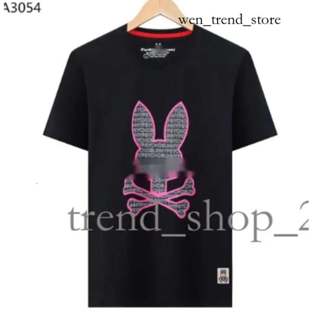 Physcho Bunny Rabbit Polo T Shirt Designer Mens T-shirt Trendry Fashion USA High Street Short Sleeve Tshirts Clothing Streetwear Psychological Bunny Psyco Bunny 594