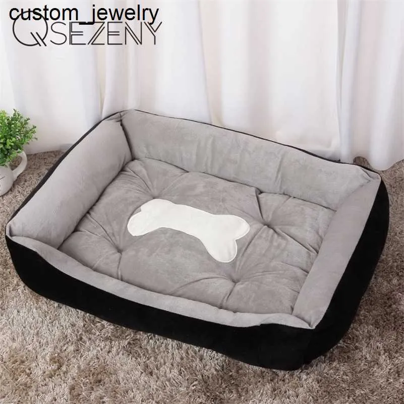 Bone Pet Bed Warm Pet Products For Small Medium Large Dog Soft Pet Bed For Dogs Washable House For Cat Puppy Cotton Kennel Mat 201130