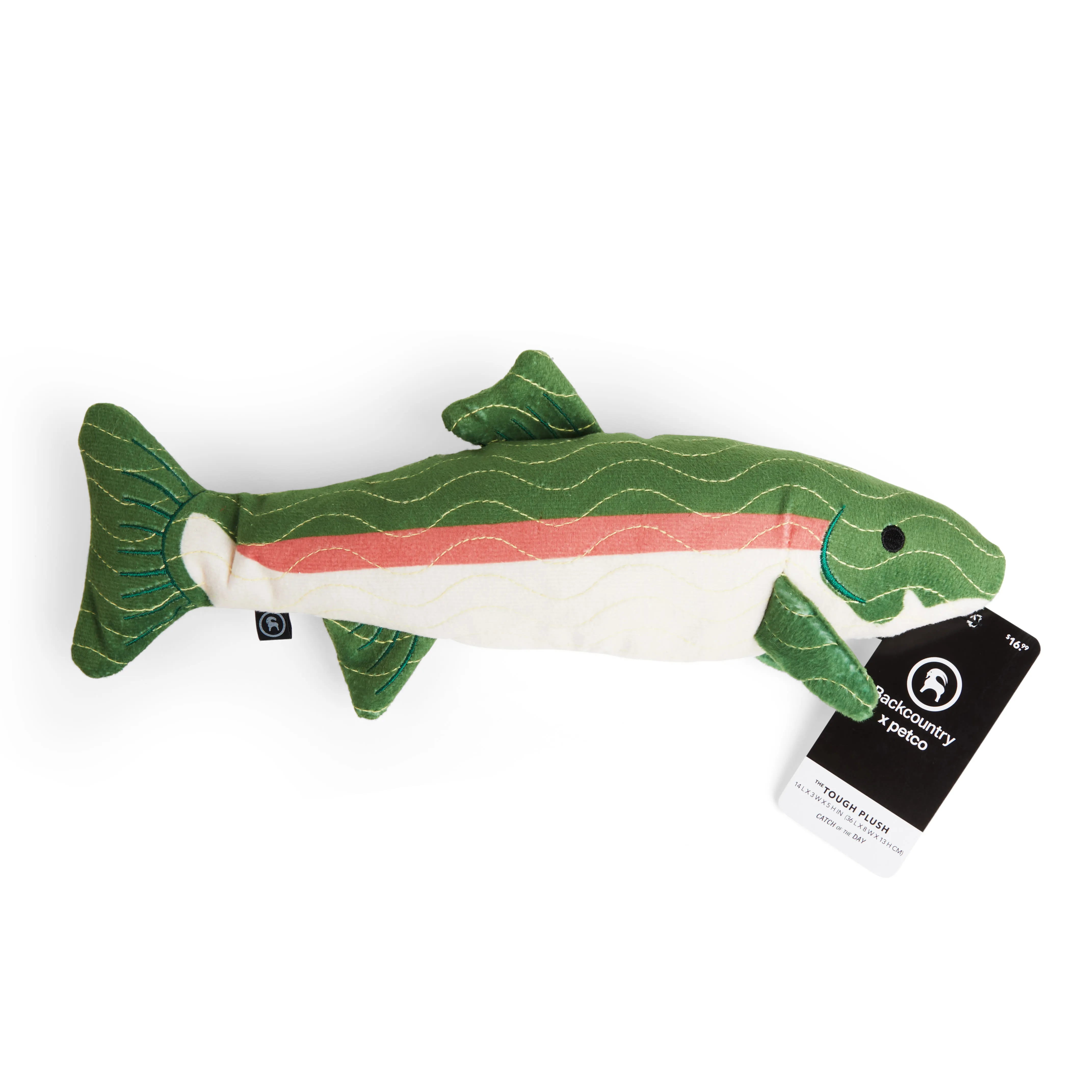 Backcountry X Petco Green Trout Tough Plush Dog Toy, X Large From