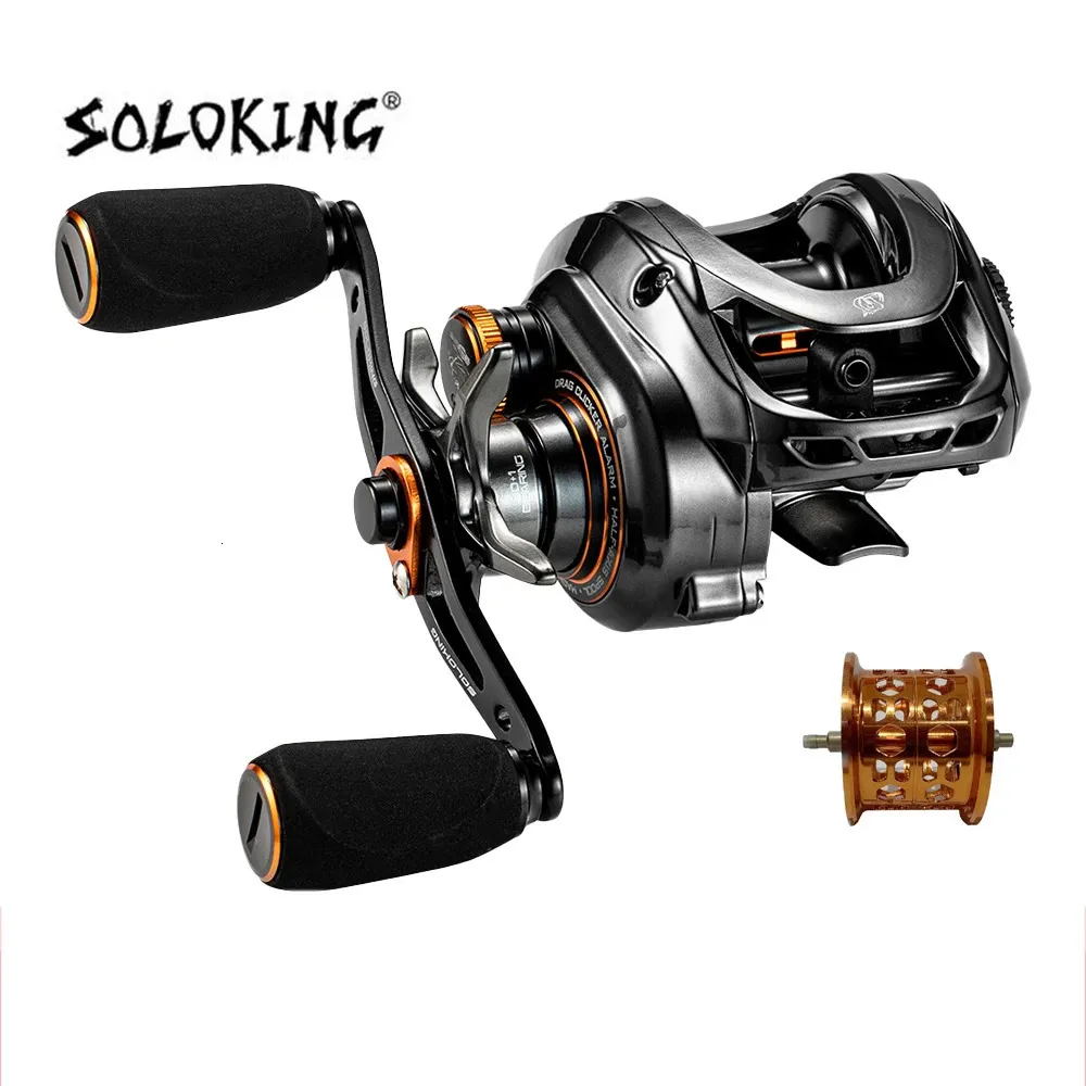 Soloking GKA200 Pro Baitcasting Reel Fishing Reels 7.1/8.1 Gear Ratio 9KG Drag Power 61 BB Drag Clicker Sound Baitcaster Reel 240415