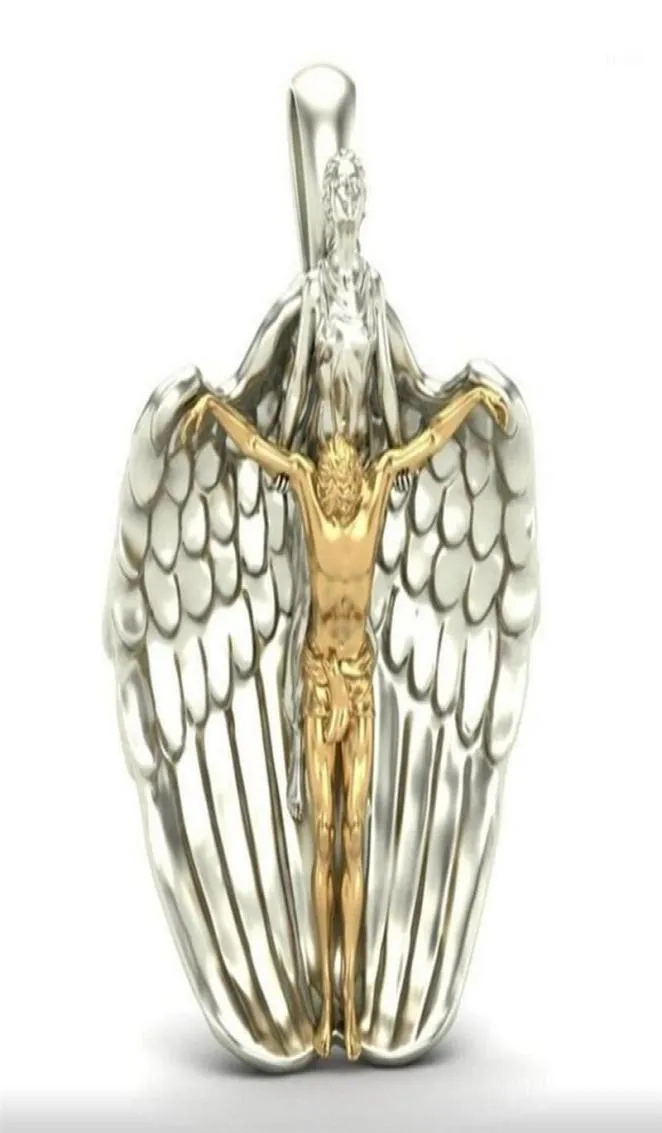 Kedjor Fashion Jesus Angel Wing Necklace Unisex Jubileum Banquet Accessories Special Jewelry Pendant Gift Whole18884786