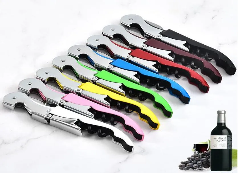 Wine Opener Stainless Steel Corkscrew Knife Bottle Cap tainless Steel Corkscrew Bottle Openers Candy Color MultiFunction ZYY36284936