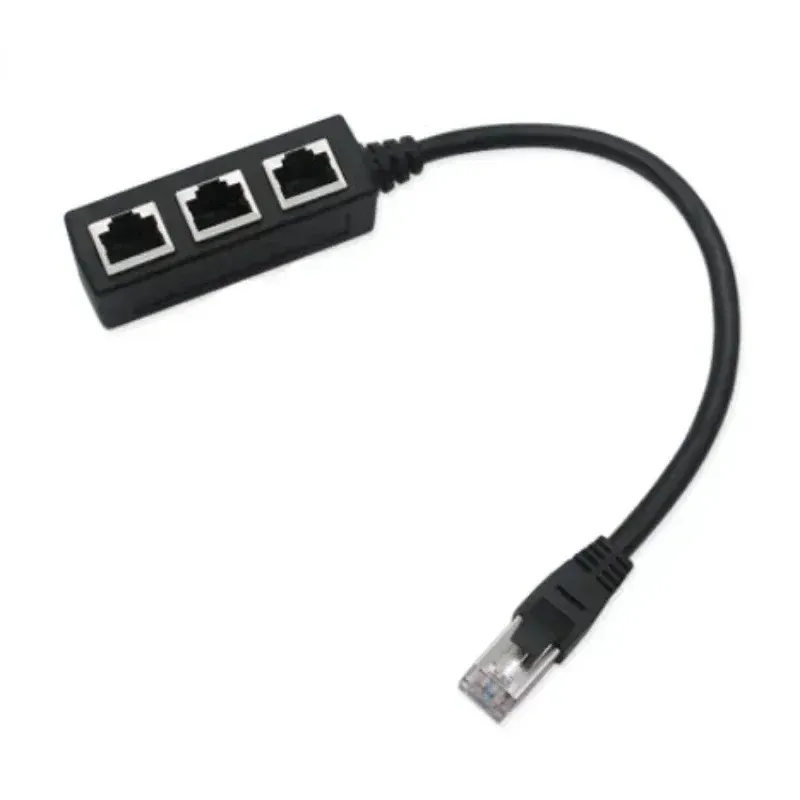 2024 RJ45 Ethernet Splitter Cable 1 Male to 3 Female Ethernet Splitter for Cat5 Cat6ethernet Socket Connector Adapterfor Cat6 Cat6 Cable