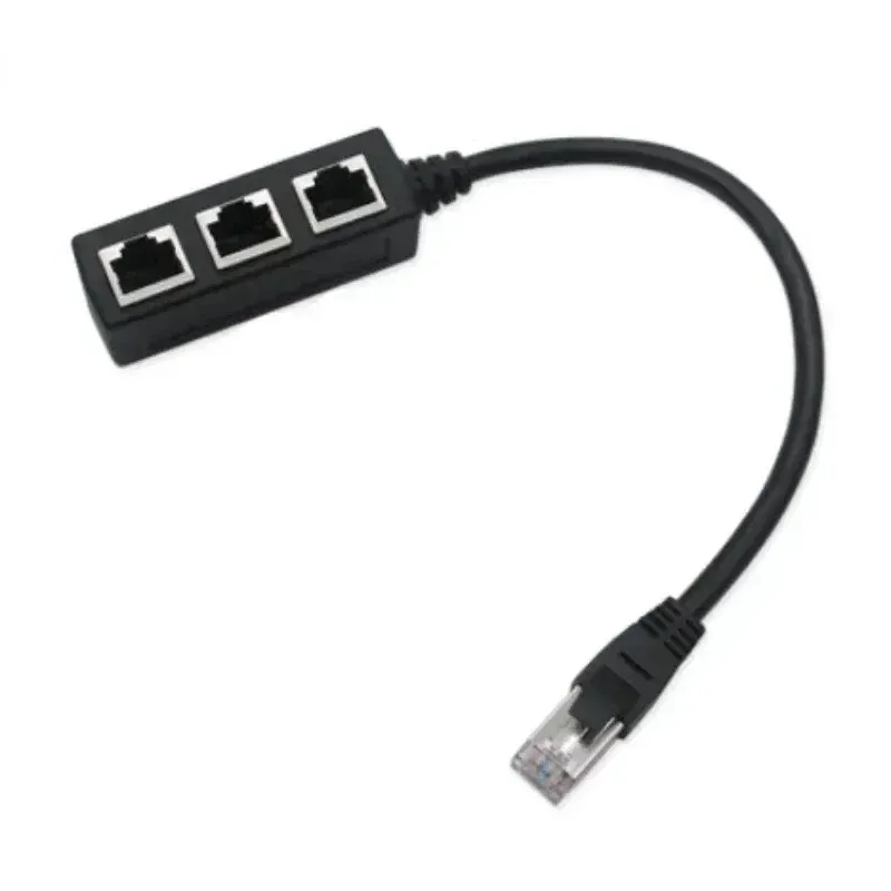 Nuovo cavo splitter Ethernet 2024 RJ45 1 Slitt da maschio a 3 femmine Ethernet CAT5 CAT6ETHERNET Adattatore del connettore socket RJ45 Ethernet