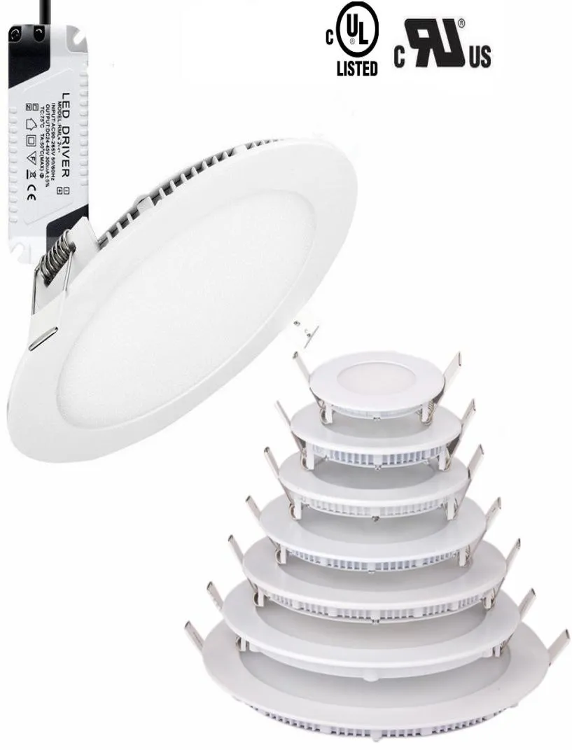 Dimmable 4W 6W 9W 12W 15W 18W 21W LED REACROUTED LAMPALS مصباح دافئ/طبيعي/أبيض أبيض رفيع للغاية أضواء LED + DRIVES5304086