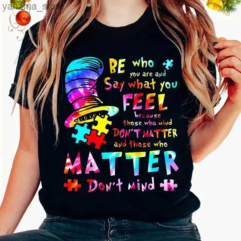 Camiseta feminina letra colorida gráfica curta curta esportes camisetas de esportes soltos pescoço ativo de conforto ativo para mulheres roupas femininas y240420