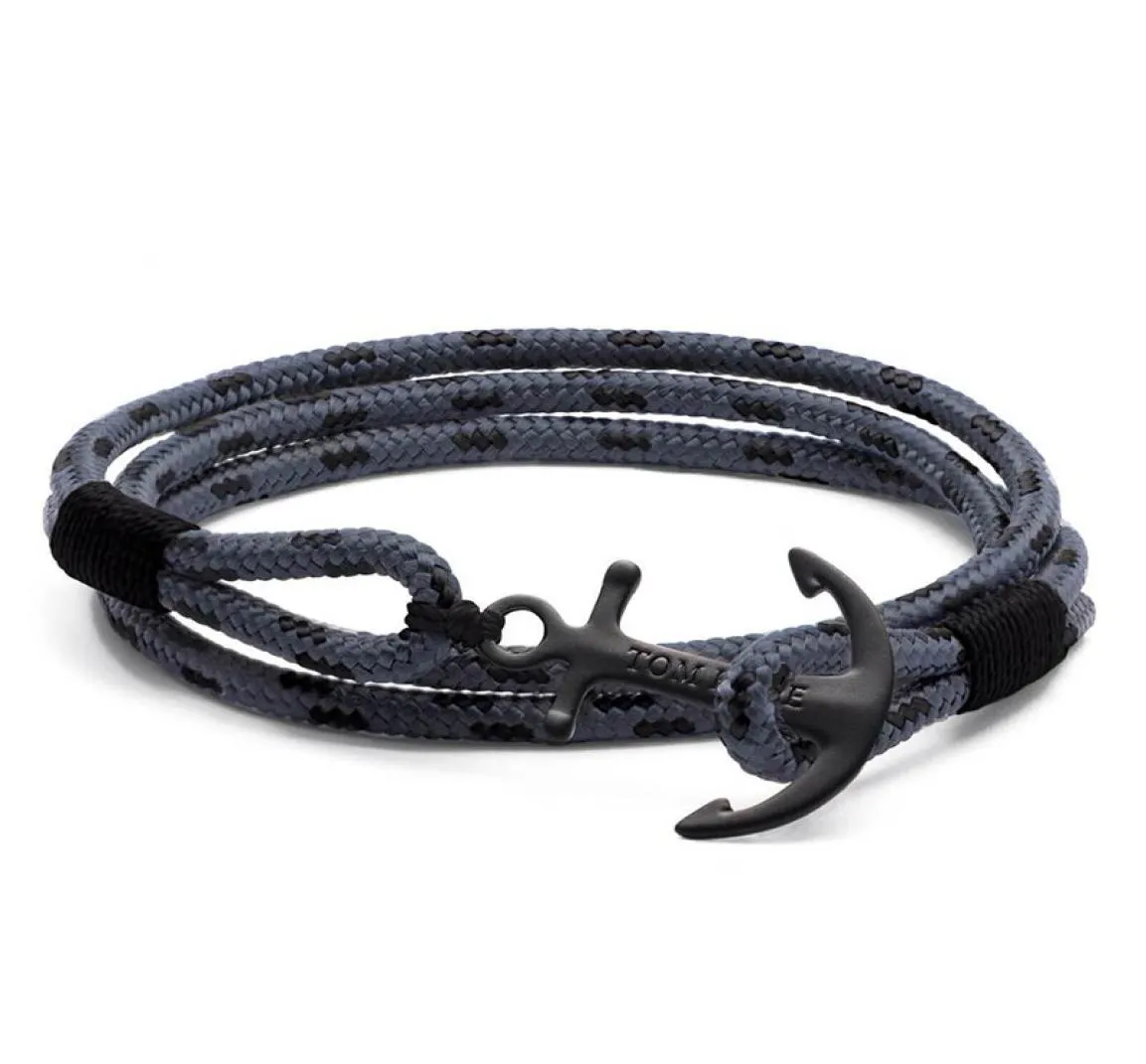 4 taille Tom Hope Bracelet Eclipse Gris Grey Trel Chains Corde en acier inoxydable Charmes Brangle avec boîte et Th79170491