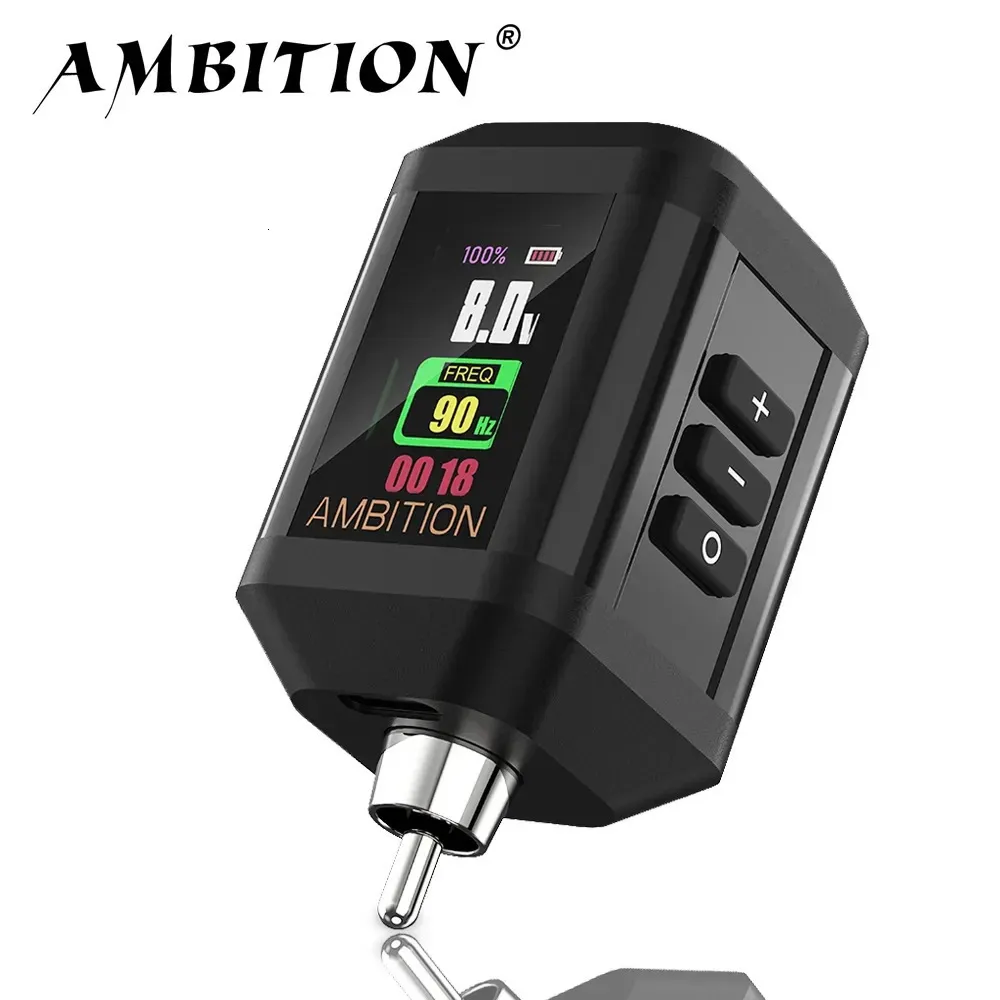 Ambition Korall Wireless Tattoo Battery 2200mAh Fuente de alimentación 2A Interfaz RCA para la máquina rotativa Cable Typec Charge 240418