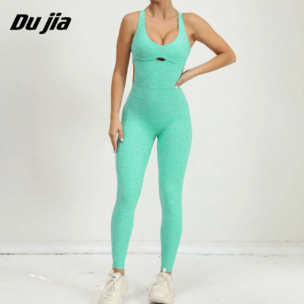 Frau ficess ausrichten Lu Sportswear Fitnessstudio Overalls Push Up Sport Set Women Outfit Lycra Sporty Jumpsuit Sportwear Workout Yoga Kleidung y Wear Le