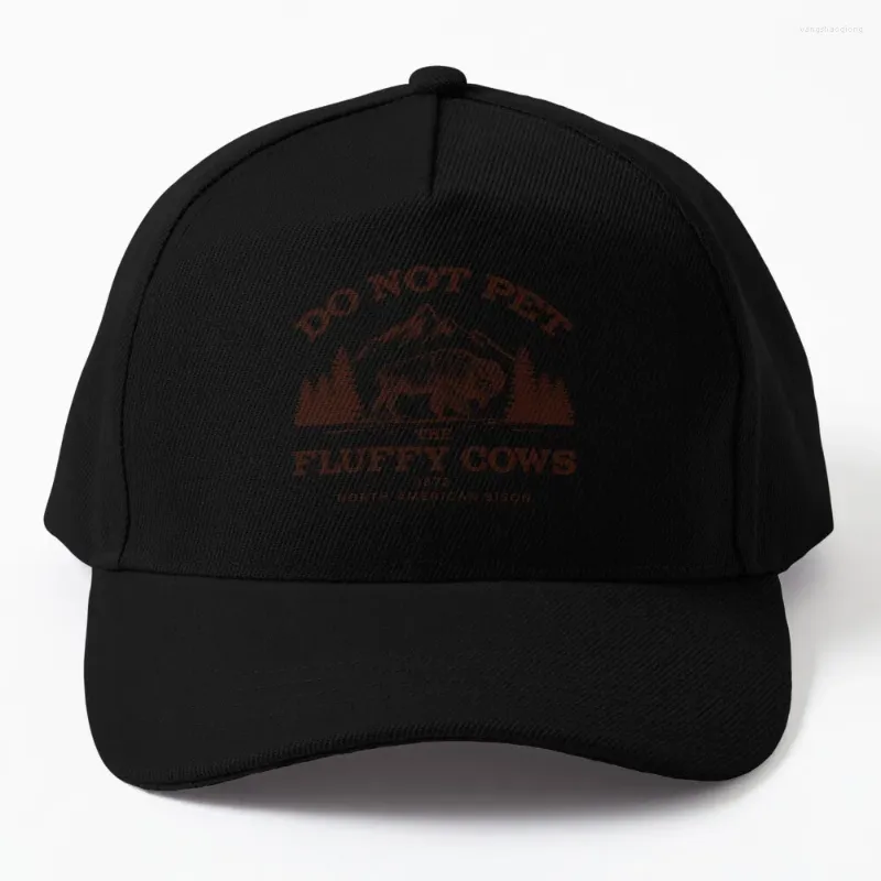 Ball Caps Do Not Pet The Fluffy Cows American Bison Vintage Baseball Cap Hood Military Tactical Horse Hat Ladies Men's