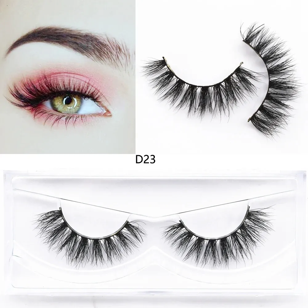 KEKEBAICHA D23 Mink Eyelashes 100% Cruelty free Handmade 3D Lashes Full Strip Soft False Makeup 240420