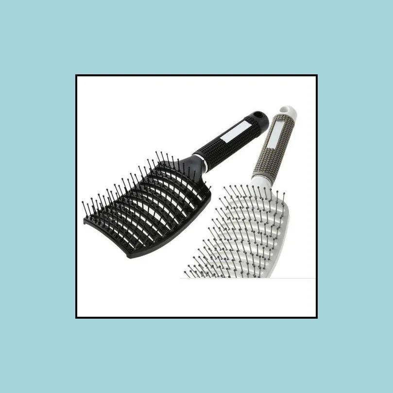 ヘアブラシのプロのコームナイロンブラシラウンドde hairdresser comb wet curly hairbrush drop Delivery products care styling ottob