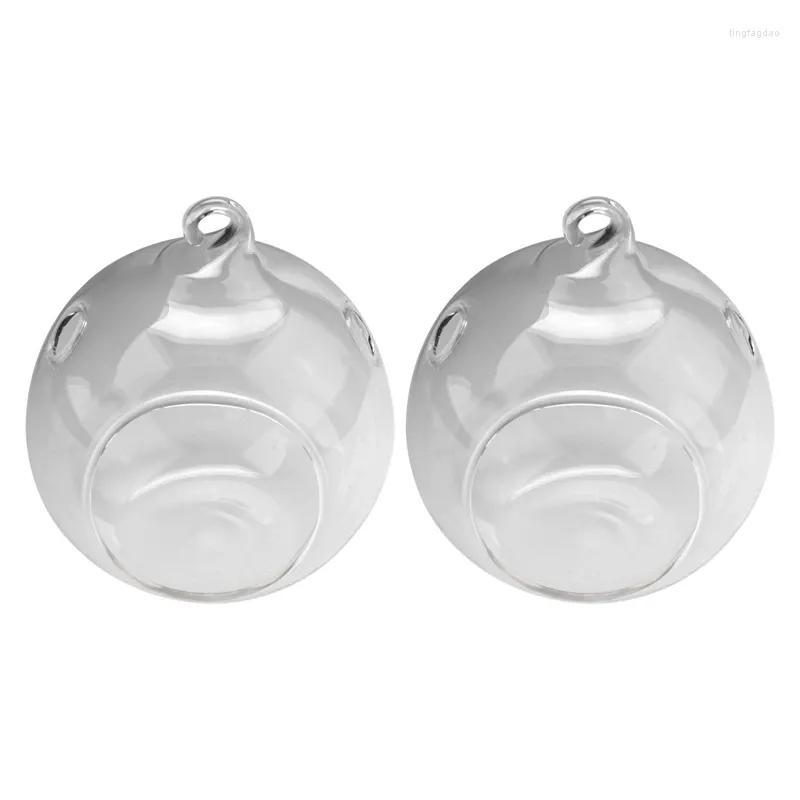 Kerzenhalter 24PCS 80 mm Hanging Teelight Halter Glass Globes Terrarium Hochzeitskandlestick (12pcs/Set)