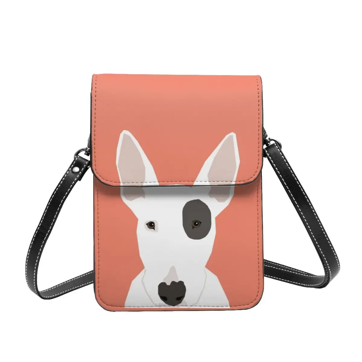 Sacs Bull Terrier Pet Sac à épaule animale Animal Femme Mobile Phone Mobile Phone Sac en cuir esthétique Sacs