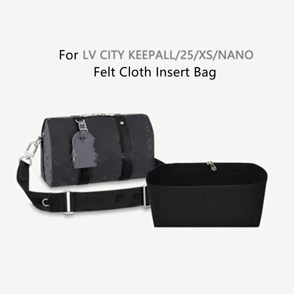 Casos para o City KeepAll Nano XS Felt Inserir Organizador Make Up Bag Travel