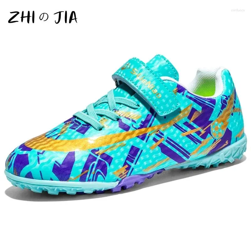 American Football Shoes Hook and Loop Fastener Boys Girls Children's Outdoor Grass Training Footwear Fashion Trend Sneaker