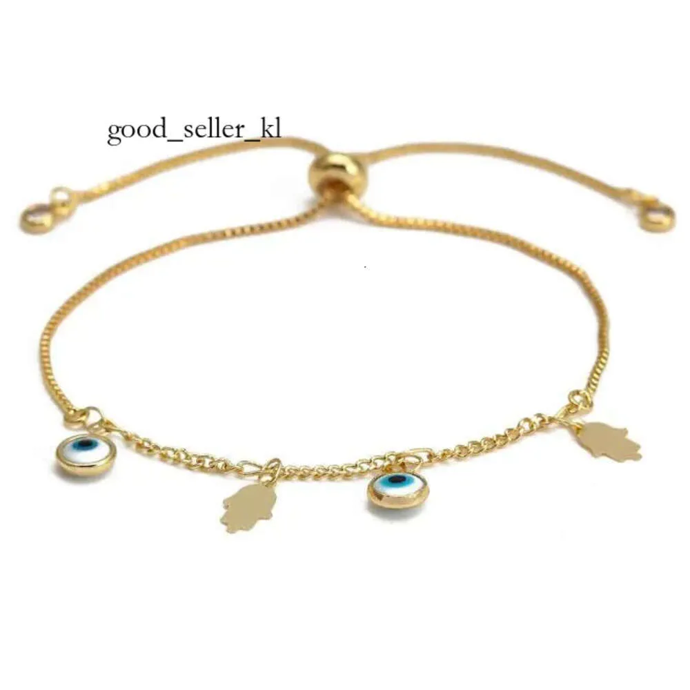 Gold Evil Blue Eye Bracelets Lucky Turkish Eyes Charm Bracelet para mujeres Girls Beach Jewelry Party Gift 10 Styles al por mayor 986