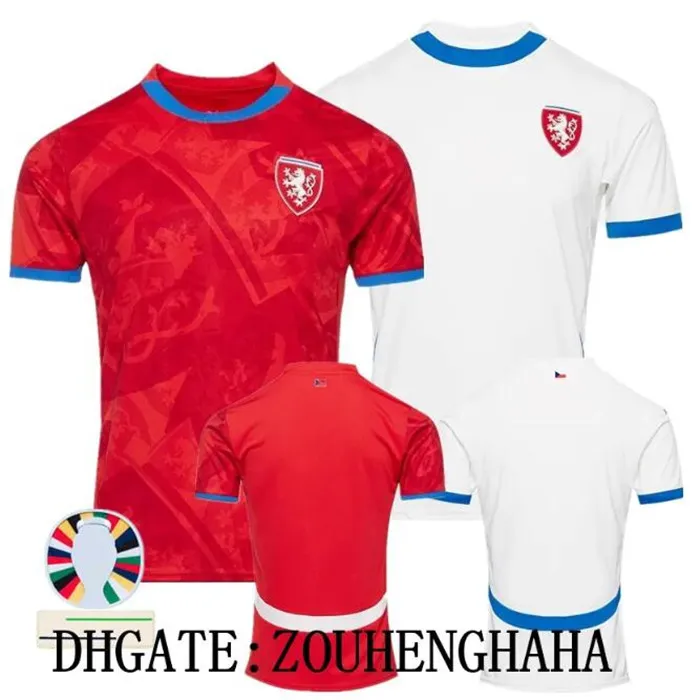 2024 Czech Republic Soccer Jerseys NOVOTNY CHYTIL Home Away Football Shirt SCHICK HLOZEK SOUCEK SADILEK LINGR Mens KIDS KIT