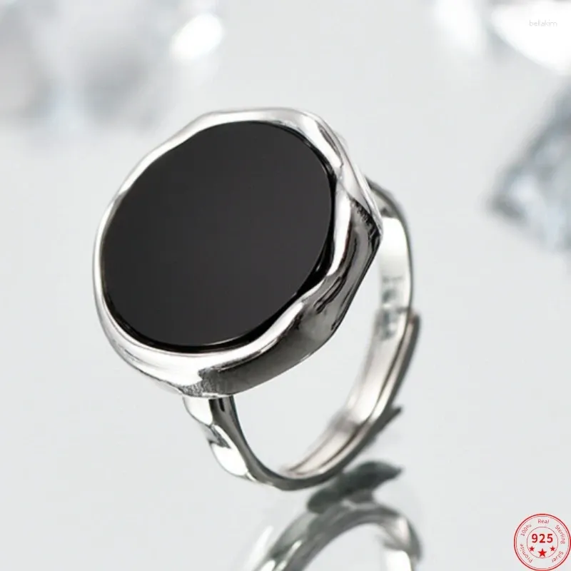 Кластерные кольца S925 Серебряное серебро для женщин Мужчины мода нерегулярная в форме