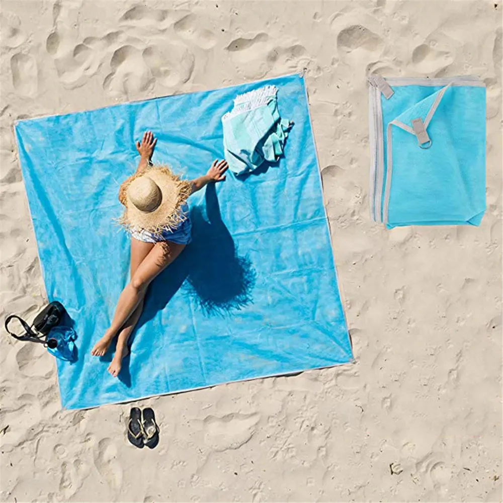 Magic Sand Free Beach Mat Camping Outdoor Picnic Large Mattress Waterproof Bag beach towel drop 240416