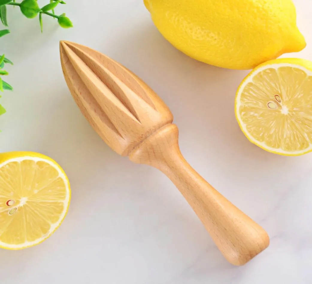 Squeezer de limão de madeira de faia Pressione Manual Manual Juicer Fruit Orange Juice Tools4004971