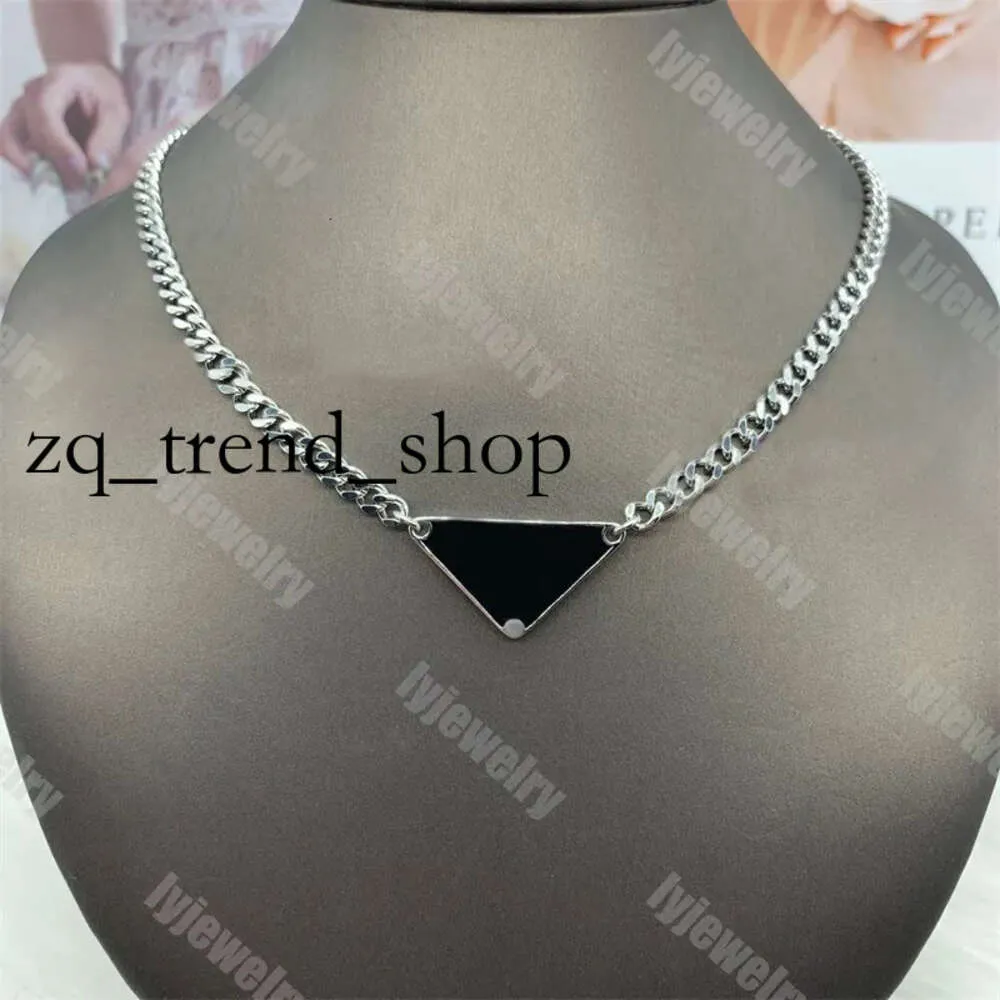 Дизайнерский серебряный цвет мужское ожерелье Женское треугольник
